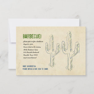 Old West Cactus Party Invitation