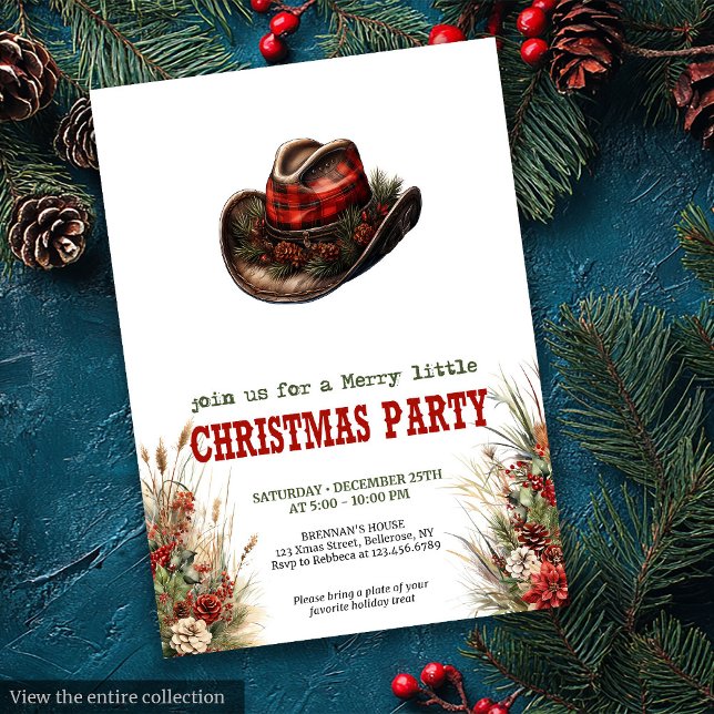 Old West Christmas party editable digital invites (Old West Christmas party editable digital invitation

)