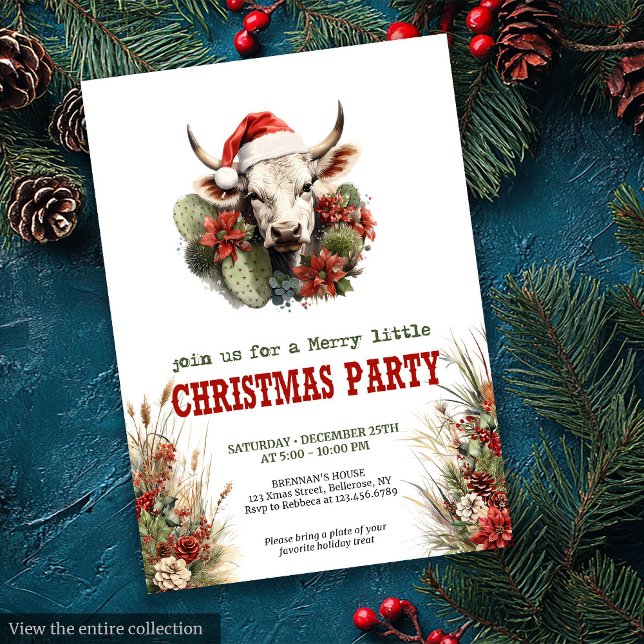 Old West Christmas party editable digital invites (Old West Christmas party editable digital invitation

)