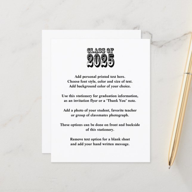 Old West Class of 2025 Graduation Announcement (Front/Back In Situ)