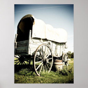 Old West Covered Wagon 04 Poster