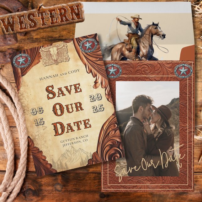 Old West Frontier Wedding Save the Date Invitation (Creator Uploaded)