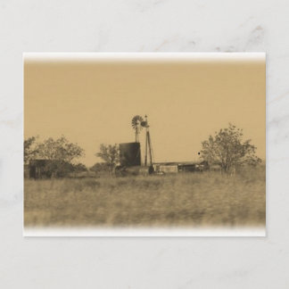 old west rustic homestead postcard