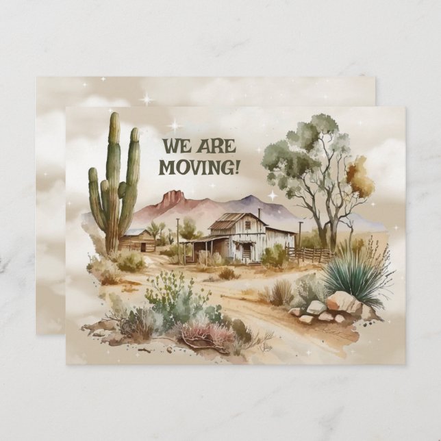 Old West Scene We are Moving  Postcard (Front/Back)