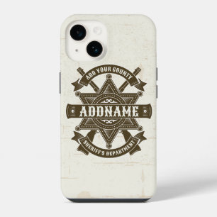 Old West Sheriff Deputy Rifles Badge Personalised iPhone 14 Case