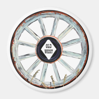 Old West Spoked Wagon Wheel Magnet