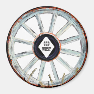 Old West Wagon Wheel Magnet