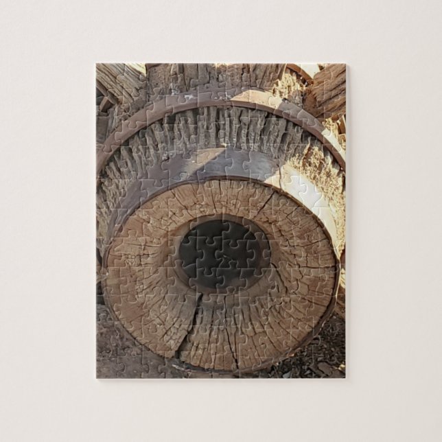 Old West Wagon Wheel Photo  Jigsaw Puzzle (Vertical)