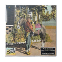 Old Western Cowboy Movie Poster Print Tile