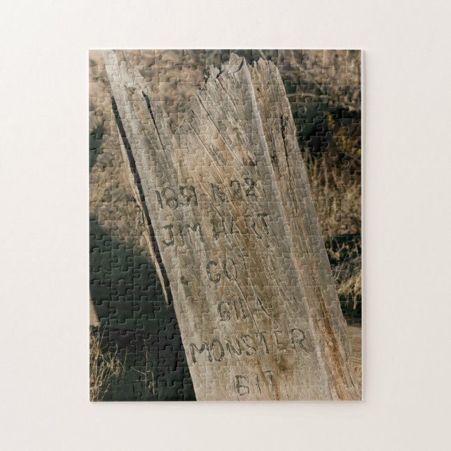 Old Western Grave Marker Puzzle (Vertical)