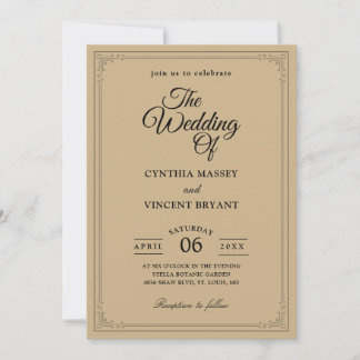 Old western wedding invitations