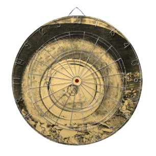 Old wheel of classic car dartboard