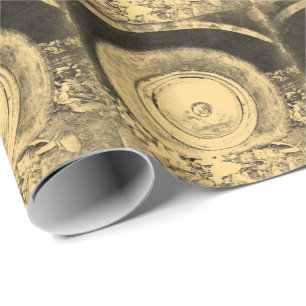Old Wheel Of Classic Car Wrapping Paper