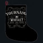 Old Whiskey Label Personalised Vintage Liquor Bar  Large Christmas Stocking<br><div class="desc">Old Whiskey Label Personalised Vintage Liquor Bar design...   Customise with your Name or Custom Text!</div>