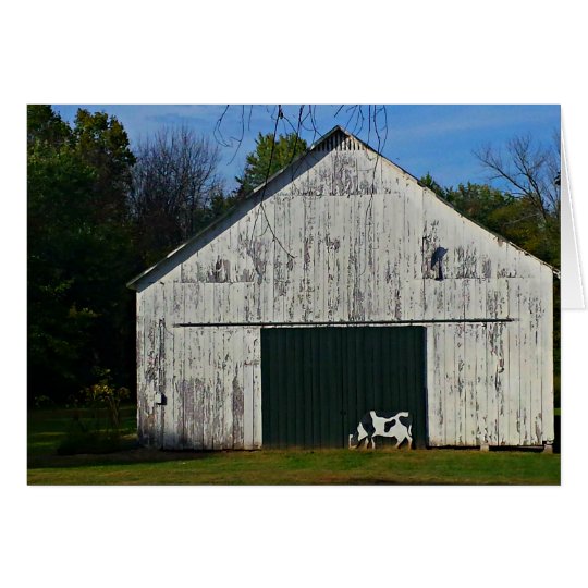 Old White Barn Greeting Card