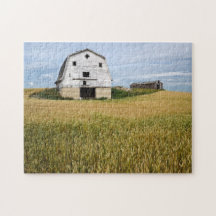 Old White Barn Jigsaw Puzzle