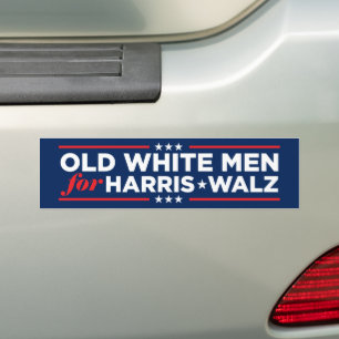 Old White Men for Harris Walz 2024 Bumper Sticker