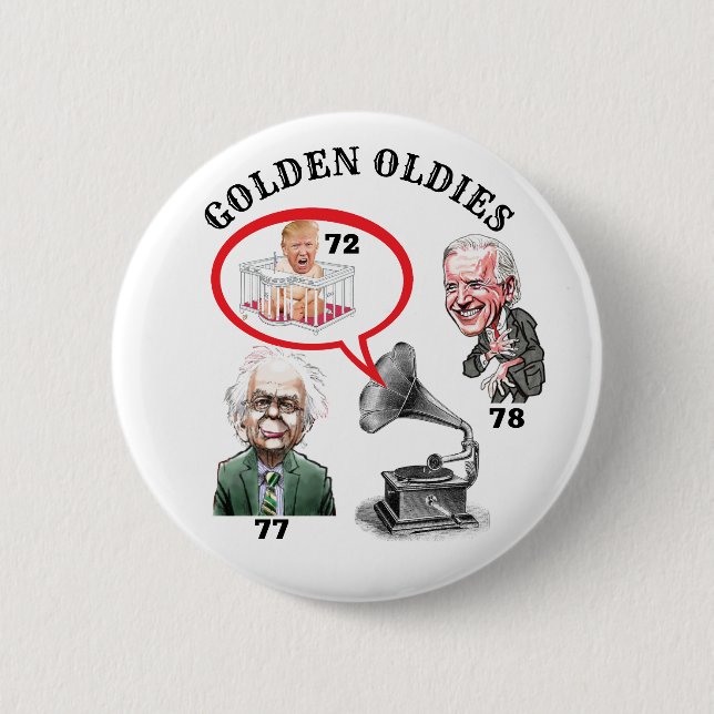 Old White Men for President 6 Cm Round Badge (Front)