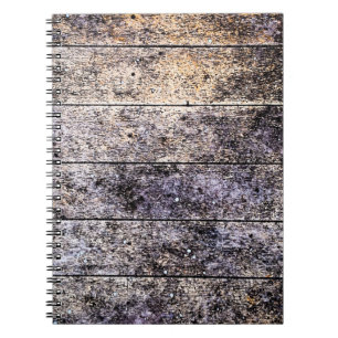 Old white wooden texture background. Colour stain  Notebook