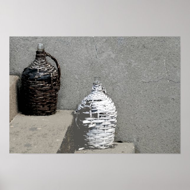 OLD WICKER BOTTLES POSTER (Front)