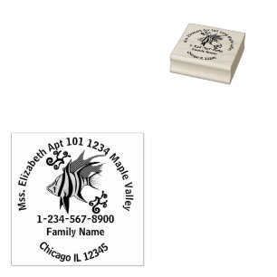Old Wife Emergency Contact Information Rubber Stamp