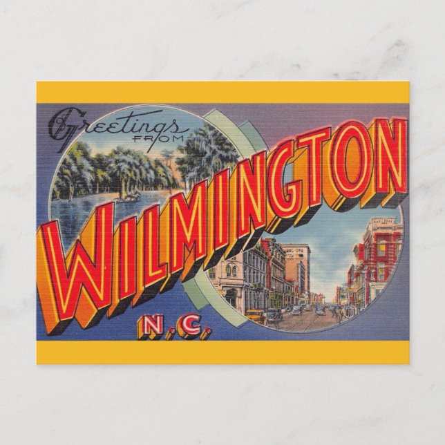 Old Wilmington NC  Postcard (Front)