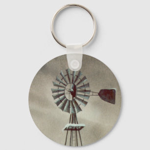 OLD WINDMILL by SHARON SHARPE Key Ring