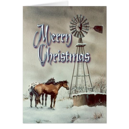 OLD WINDMILL MERRY CHRISTMAS by SHARON SHARPE Card