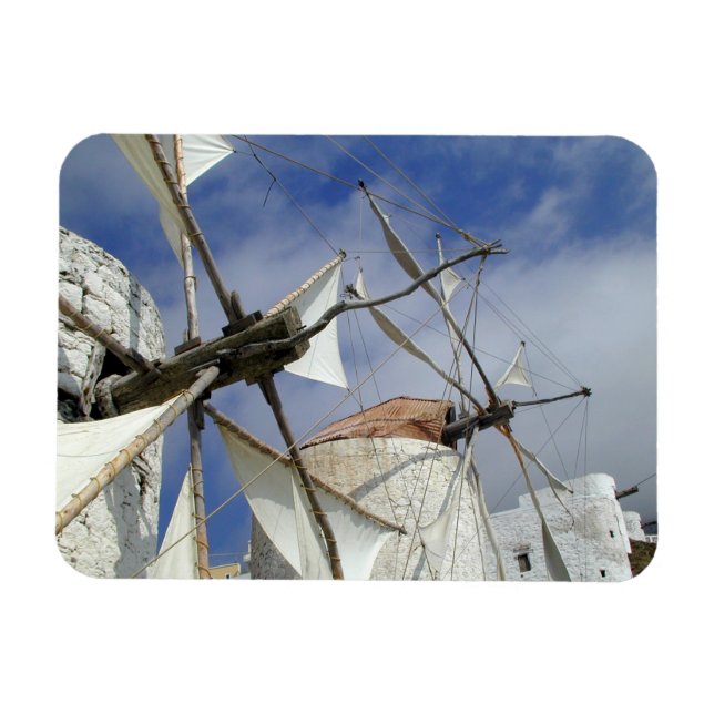 Old Windmills Olympos Karpathos, Greece Magnet (Horizontal)