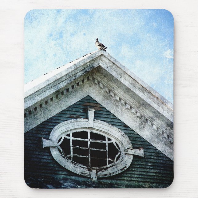 Old Window and a Pigeon Mouse Pad (Front)