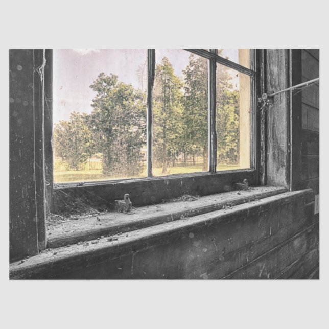 Old Window Decoupage  Tissue Paper (Front)