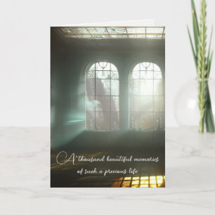 Old Window With Sunbeams Sympathy Card