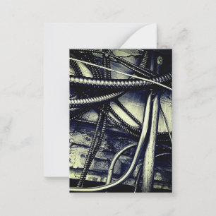Old Wire Electrical Ducts Pipes Plaster Ceiling Card