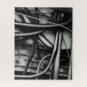 Old Wire Electrical Ducts Pipes Plaster Ceiling Jigsaw Puzzle