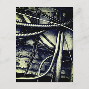 Old Wire Electrical Ducts Pipes Plaster Ceiling Postcard