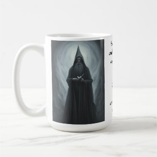 Old Wise Grey Wizard Mug with Quote