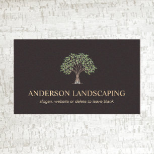 Old Wise Tree Logo Business Card 2