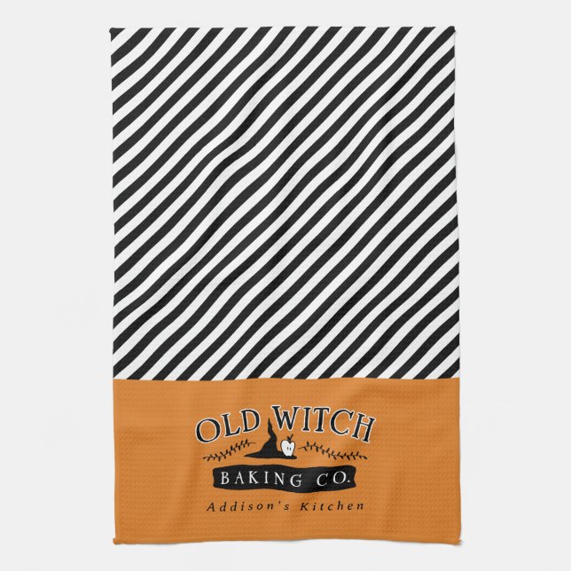 Old Witch Baking Company Personalised Tea Towel (Vertical)