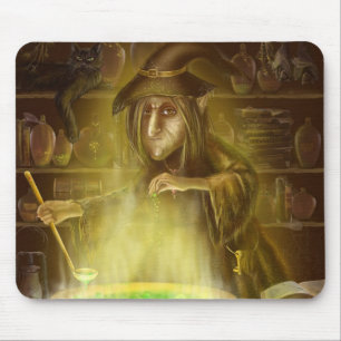 Old witch mouse pad