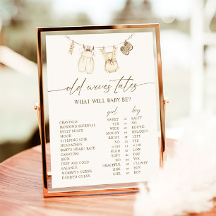 Old Wives Baby Clothes Gender Reveal Tales Sign