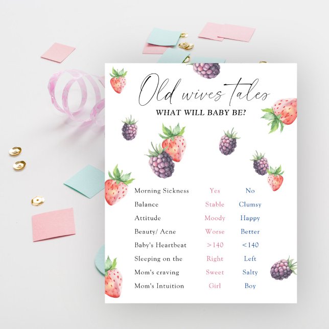 Old Wives Tales Gender Reveal Board  Poster (Creator Uploaded)