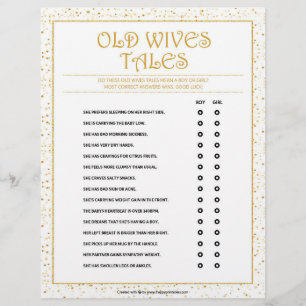 Old Wives Tales [Golden Sparkles] Custom Letterhead