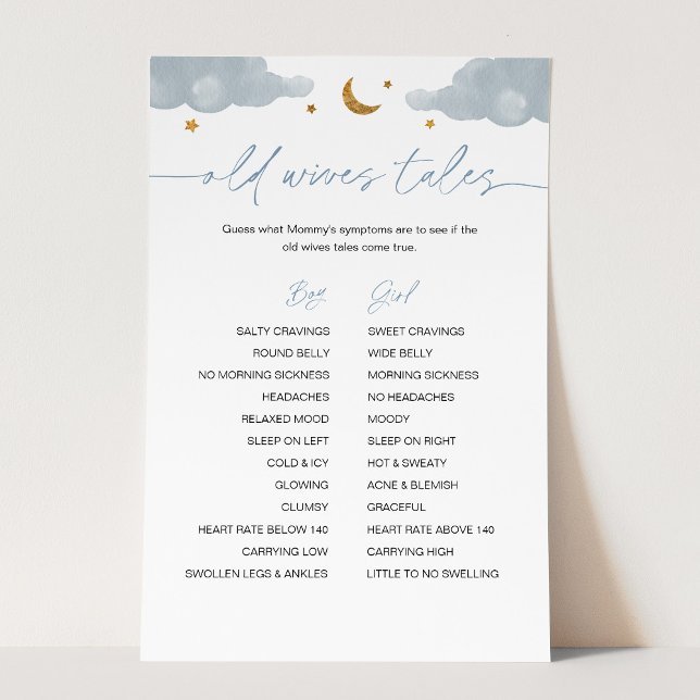 Old Wives Tales Twinkle Star Baby Shower Game Boy (Creator Uploaded)