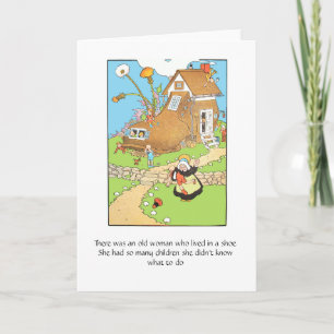 Old Woman in a Shoe, Greeting Card
