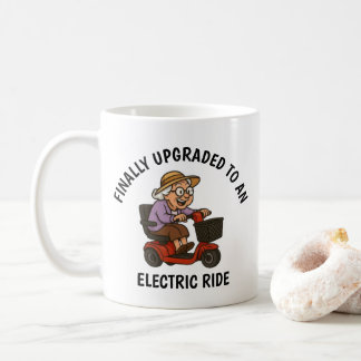 Old Woman on Scooter Coffee Mug