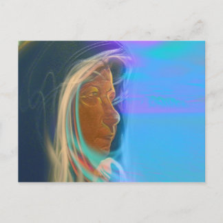Old woman postcard