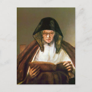 Old woman, reading by Rembrandt Postcard