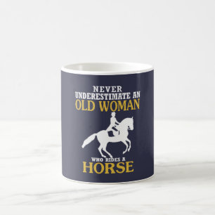 Old Woman Rides Horse Coffee Mug