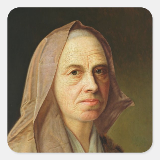 Old Woman Square Sticker (Front)