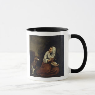 Old Woman with Dog Mug